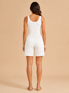 Astra Bermuda Shorts Women | High Waist, Straight Leg, Pockets