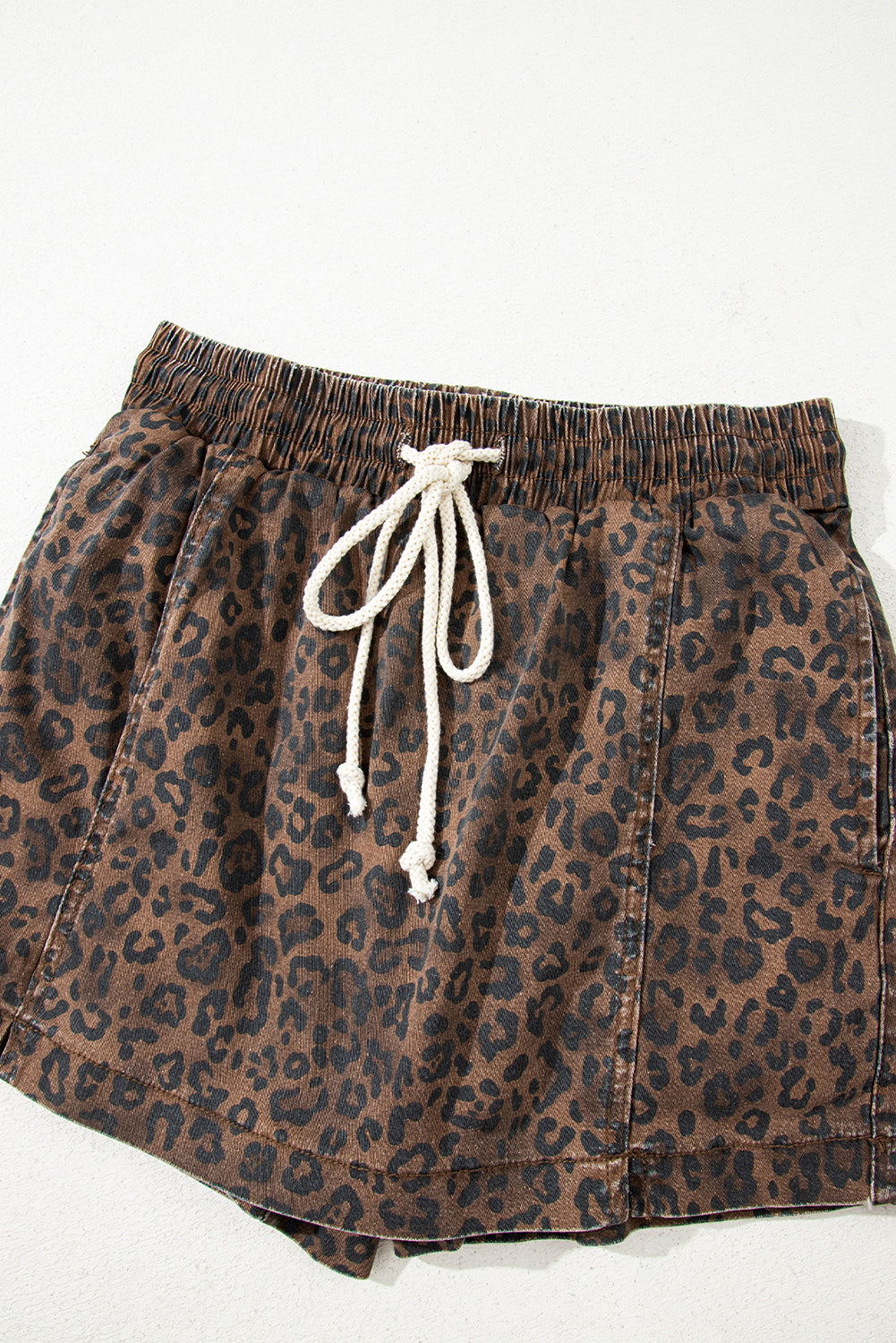 Bella Skort | Denim, Leopard Print, Adjustable Drawstring