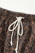 Bella Skort | Denim, Leopard Print, Adjustable Drawstring