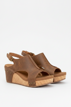 Bramble Wedge Sandals | Vintage Leather, Studded Wedge Heels for Women