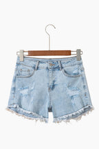Breezy Ladies Denim Shorts | High Rise, Distressed Design