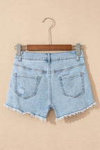 Breezy Ladies Denim Shorts | High Rise, Distressed Design