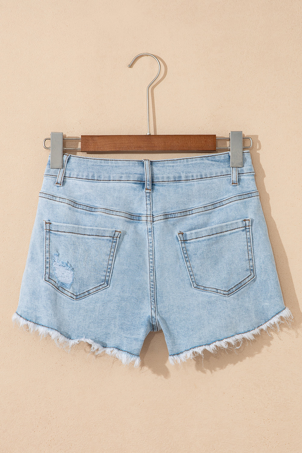 Breezy Ladies Denim Shorts | High Rise, Distressed Design