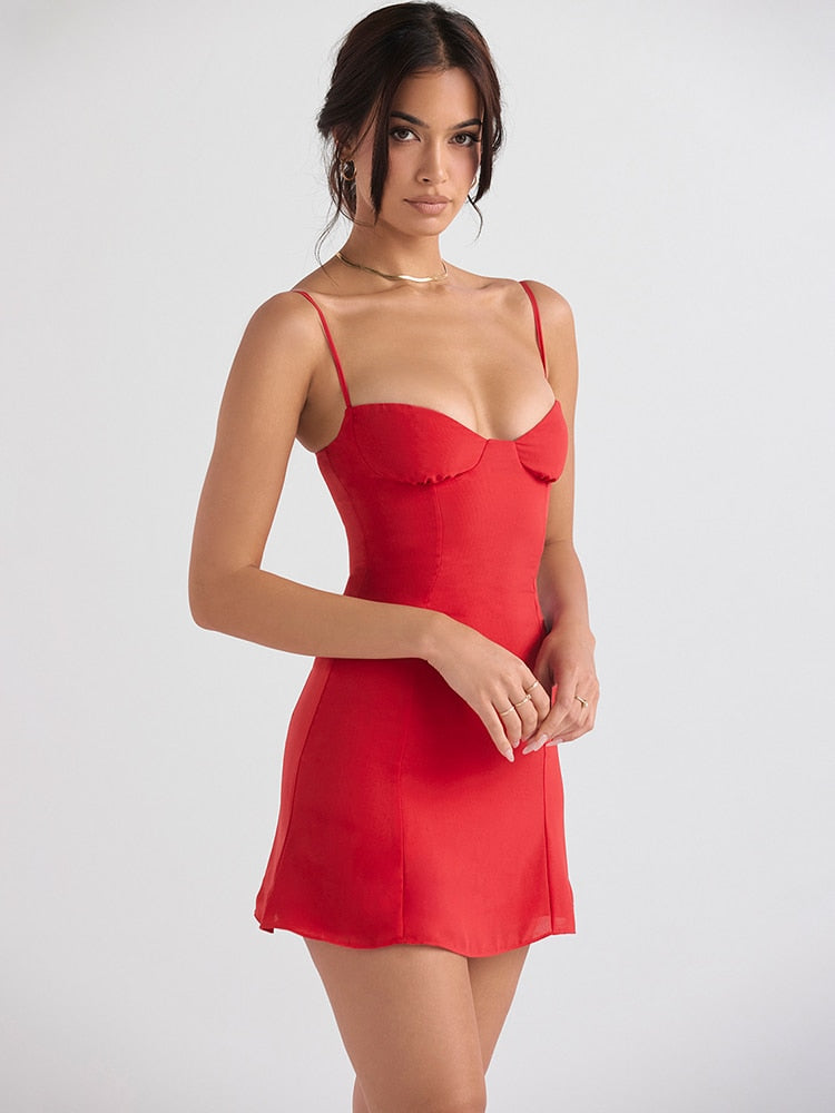 Elara Women's Dress | Lightweight Chiffon Mini with Ruffle Detail