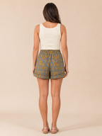 Elysia Floral Ladies Shorts | Elastic Waist, Loose Fit, Soft Fabric