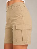 Juno Sports Shorts | High-Waist, Elastic Waist, Pockets
