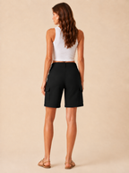Juno Sports Shorts | High-Waist, Elastic Waist, Pockets