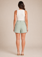 Tara Two-Piece Set | Sleeveless Vest and Loose Shorts for Women, Matching Set