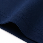 Navy knit built-in shorts seam and waistband curve detail