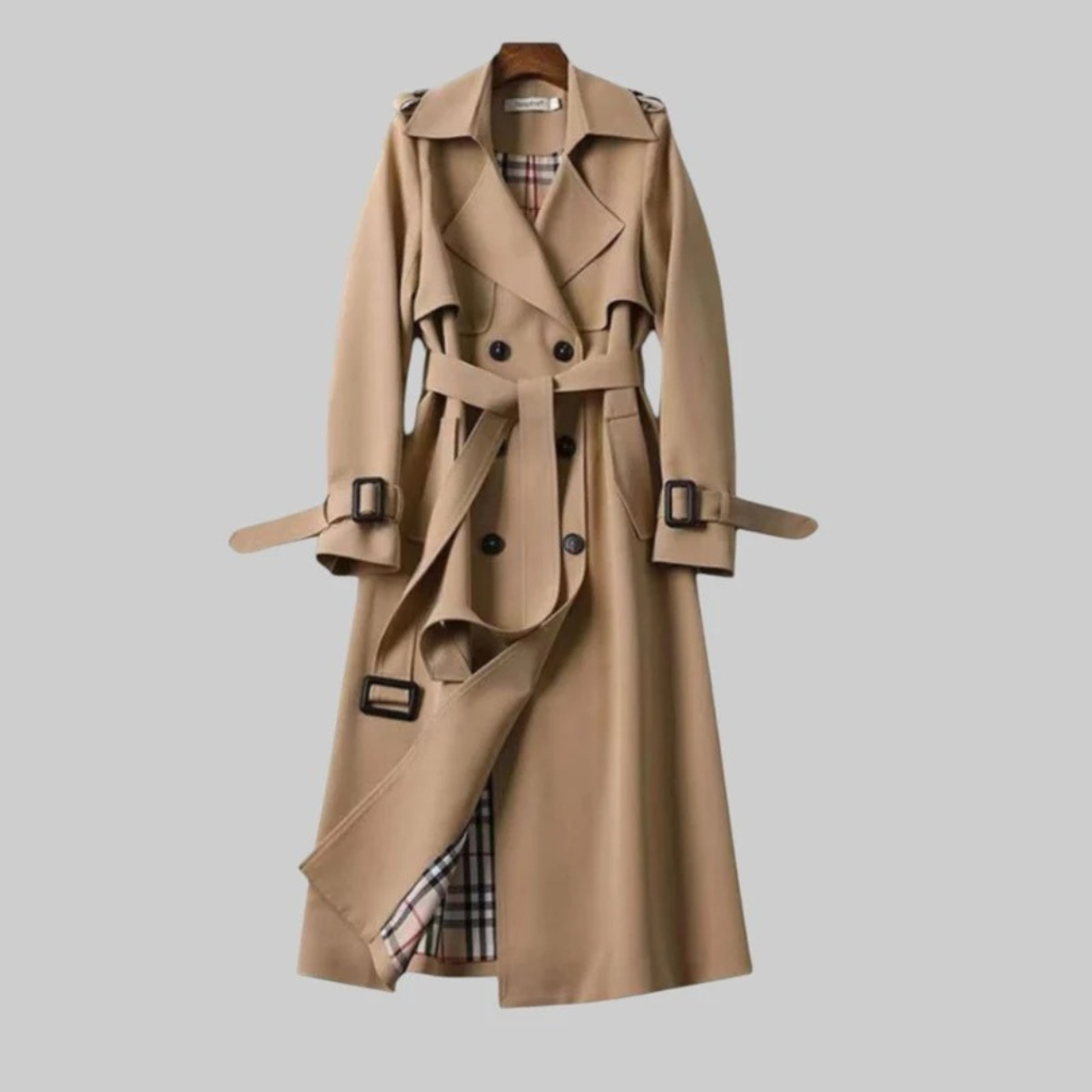 Chāme | Long Trench Coat with Belt