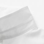White blouse sleeve cuff and collar with stitched placket details