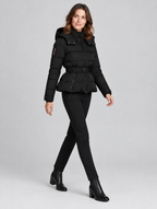 Women's Amore belted puffer jacket – side view