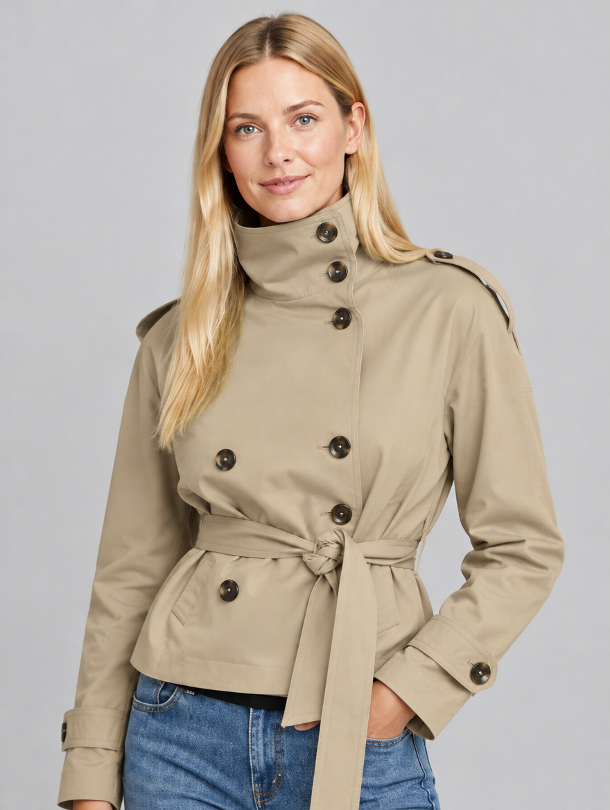 Women's Bersh cropped military jacket – close-up