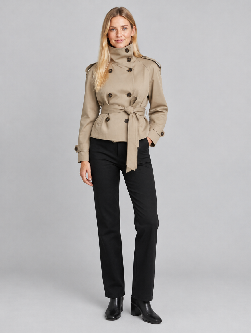 Women's Bersh cropped military jacket – front view