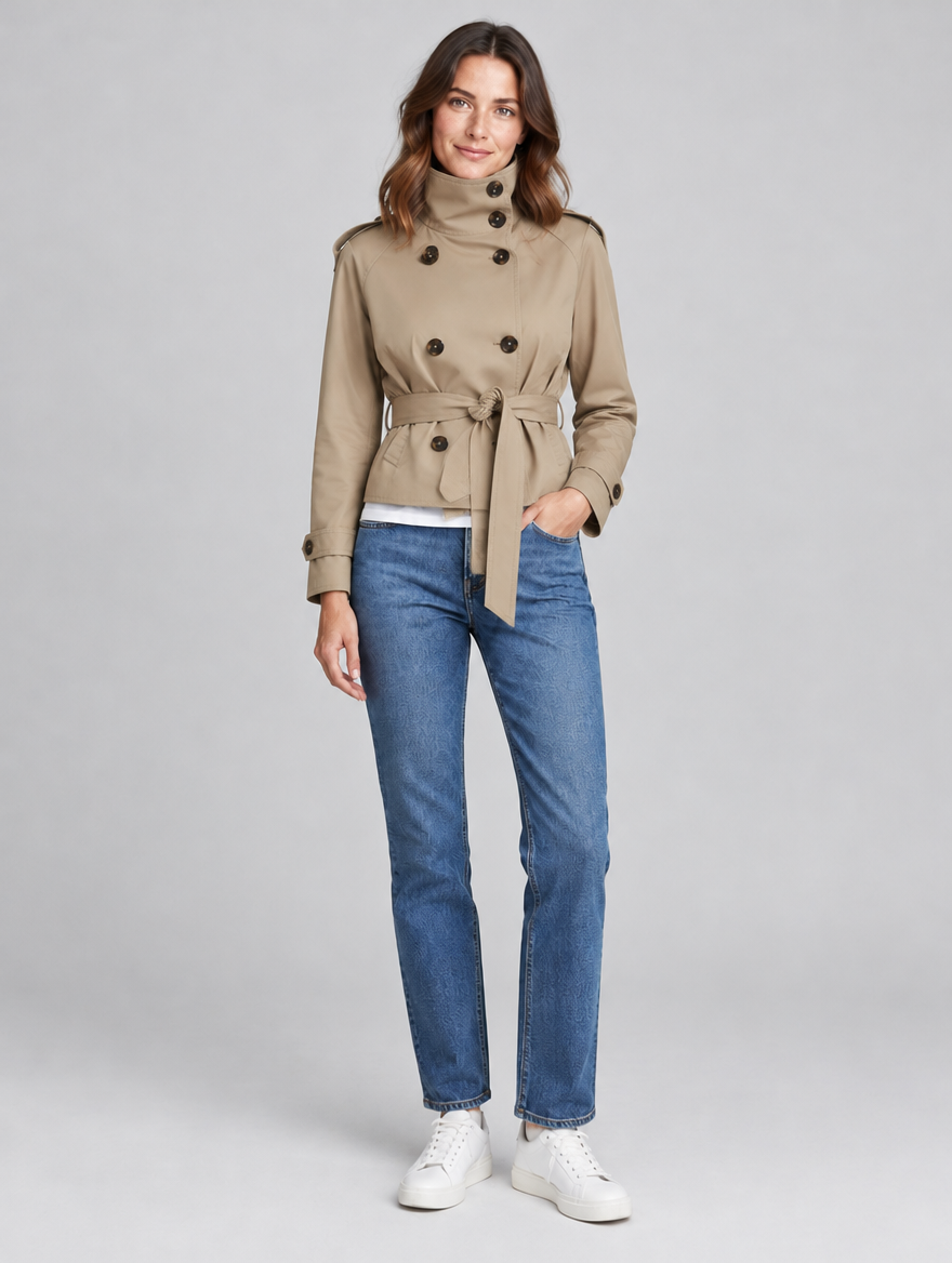 Women's Bersh cropped military jacket – front view