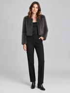 Women's Eden cropped faux fur jacket – front view