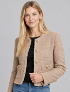 Women's Inspire cropped tweed jacket – close-up