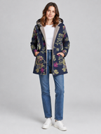 Women's Amore floral print hooded jacket – front view