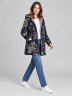 Women's Amore floral print hooded jacket – side view