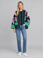 Women's Luna geometric quilted jacket – front view
