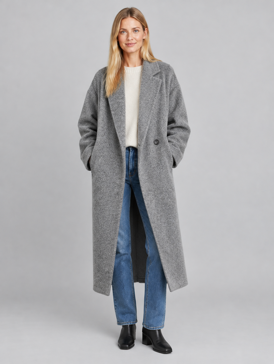 Women's Sephira long oversized coat – front view