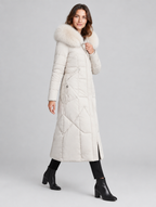 Women's Solis long quilted coat – side view
