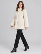 Women's Parsha plush teddy coat – side view