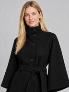 Women's Zahara wrap coat with high collar – close-up